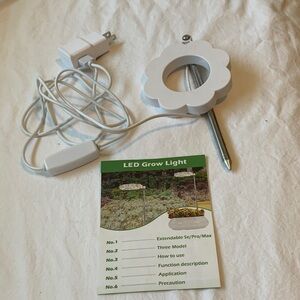 LED Grow Light with White Flower Design